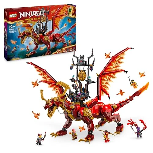 LEGO Ninjago Le Dragon Source du Mouvement - Jouet de Construction Ninja avec Figurines de Créatures Mythiques - Cadeau d’Anniversaire pour Enfants Garçons et Filles dès 12 Ans 71822