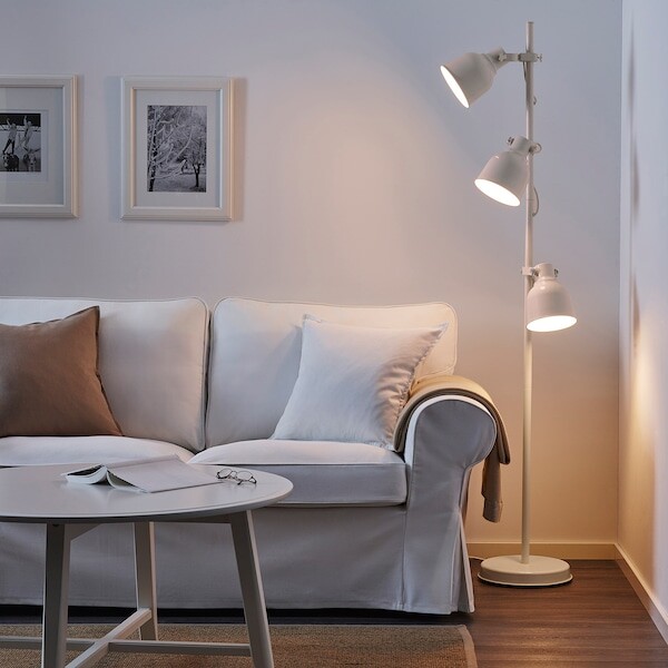 NÄVLINGE Lampadaire/liseuse à LED, blanc - IKEA