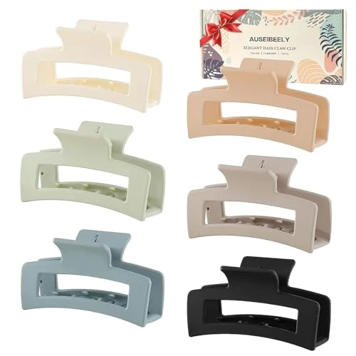 Auseibeely | 6 Pack Square Claw Clips