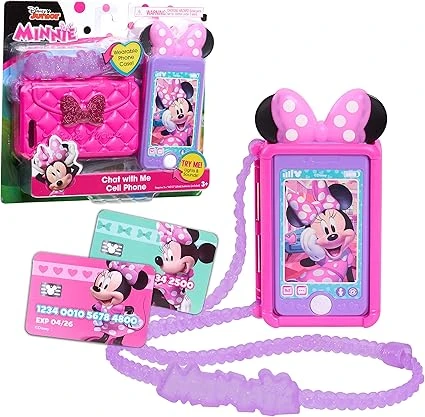 Just Play Coffret téléphone Portable Minnie Mouse Disney Junior, Effets sonores et Lumineux, Jouet pour Enfants de 3 Ans et Plus, 19.05