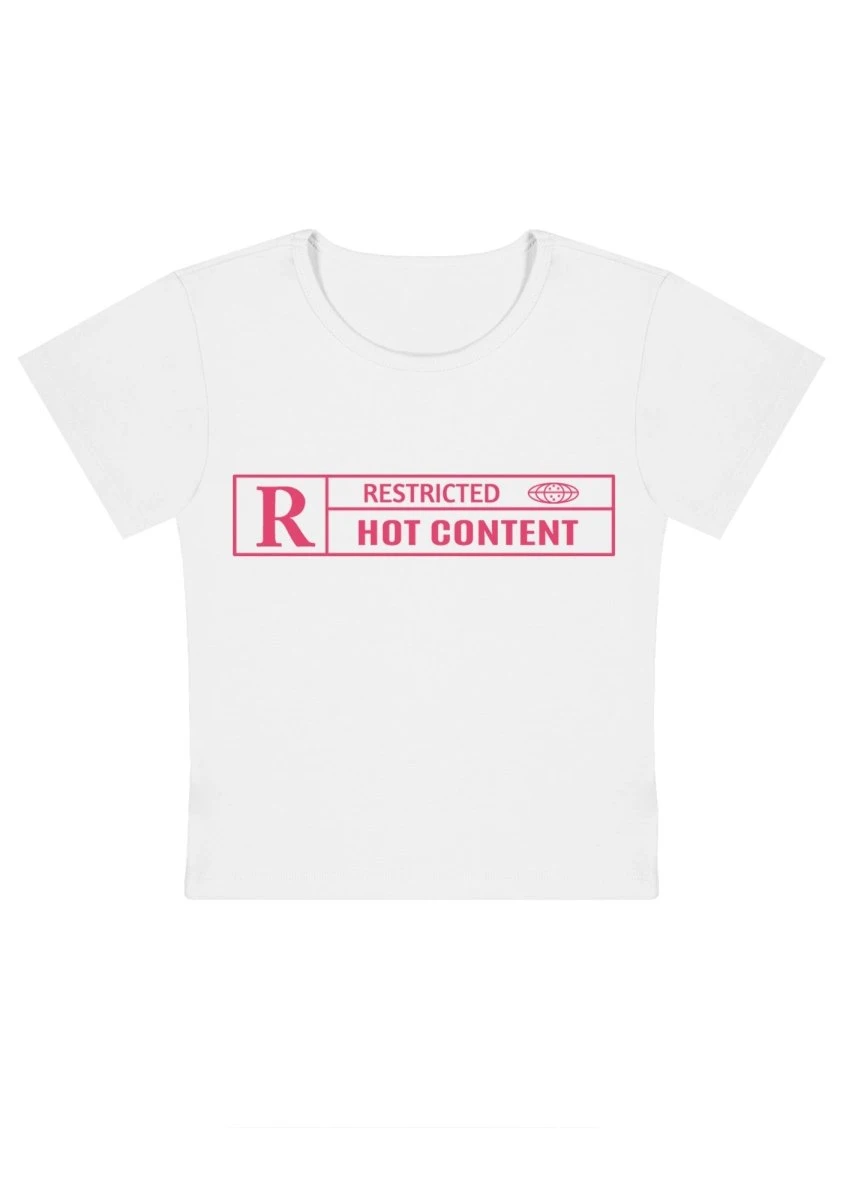 Restricted Content Y2k Baby Tee