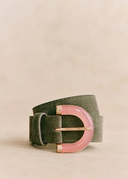 Ceinture Tessa - Kaki Multi - Cuir bovin - Sézane