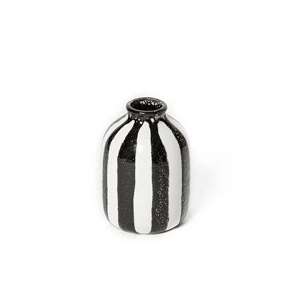 Vase Décoratif Riviera, Noir - H14 cm - Céramique
