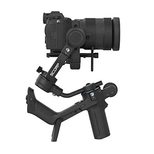 FeiyuTech SCORP-C [Officiel] Stabilisateur de Poche 3 Axes pour Appareil Photo Professionnel, Charge utile jusqu'à 2,5 kg, poignée de Suspension intégrée, Canon, Sony, Panasonic, Nikon