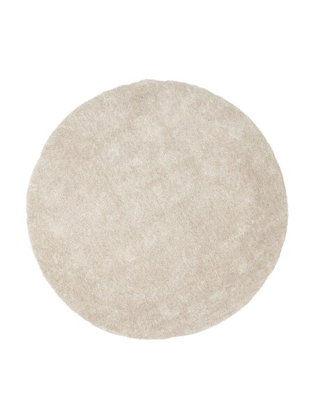 Tapis rond moelleux à poils longs beige Marsha | WestwingNow