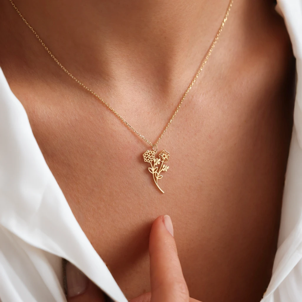 Collier de fleurs personnalisé