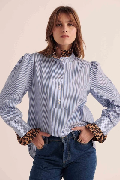Blouse Source léopard et rayures
