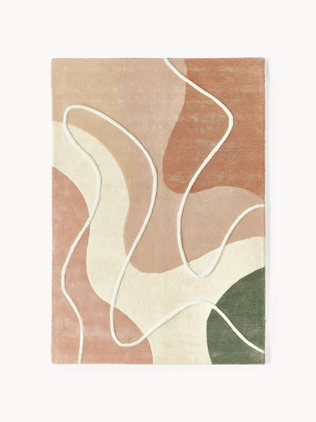 Tapis en laine tufté main avec motif abstrait Talitha
