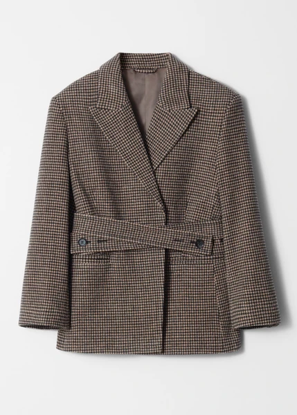Blazer ceinturé en laine