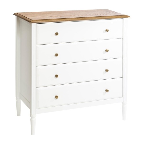Commode 'Solen', blanc et bois