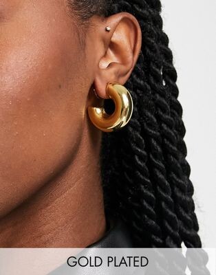 ASOS DESIGN - Créoles épaisses 30 mm en plaqué or 14 carats