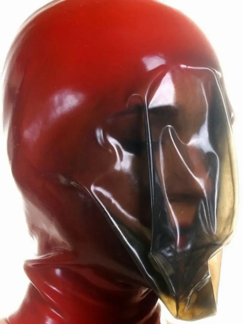 Masque en latex avec visage translucide et petit trou pour respirer