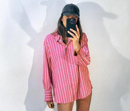  Chemise oversize à rayures