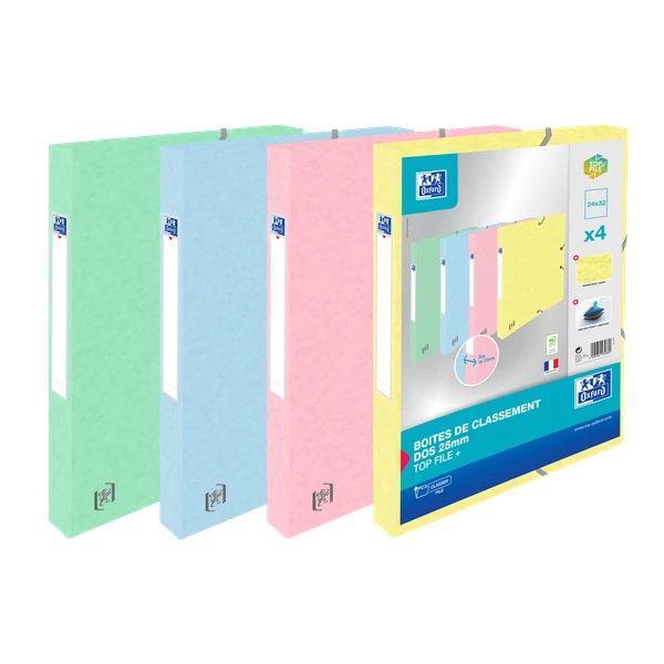 4 boites de rangement pastels