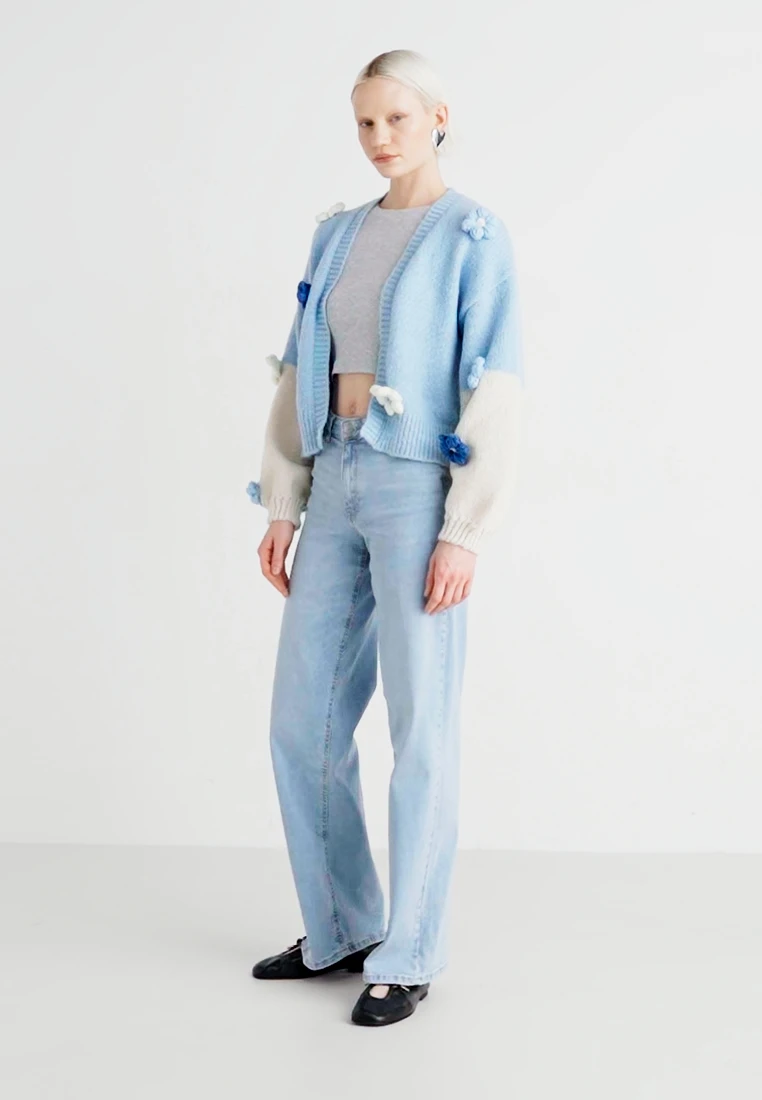 PCJENNER - Gilet - Light-blue
