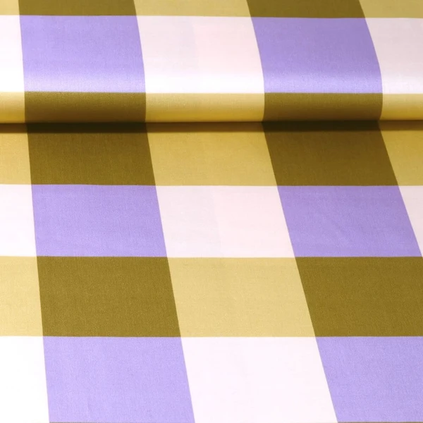 Coton - Satin Nerida Hansen Grands carreaux Vert olive