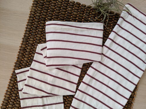 White Striped Leg Warmers