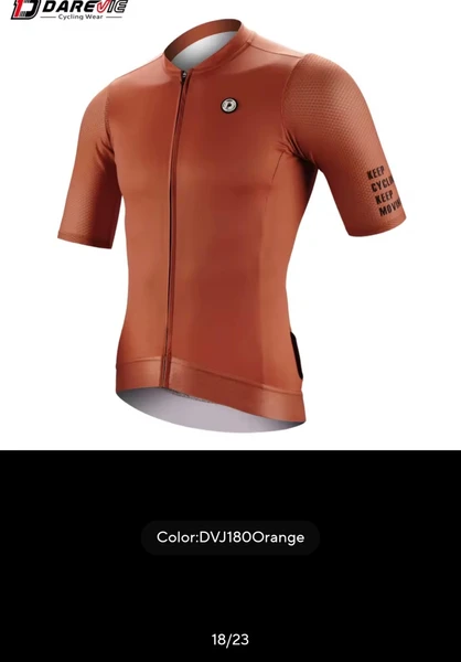 Maillot de cyclisme couleur orange taille M à manches courtes, AliExpress 18