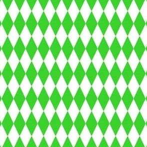 Harlequin Diamond Circus Green Fabric | Spoonflower