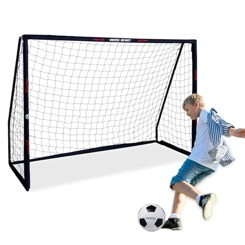 ZERRO Cage de Football But de Foot de Jardin pour Adultes et Enfants But de Foot Enfant Exterieur pour la Récréation et l'entraînement 240x85x160cm