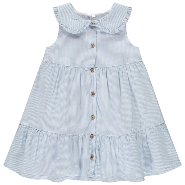 Robe sans manches à rayures et col claudine pour bébé fille | Orchestra