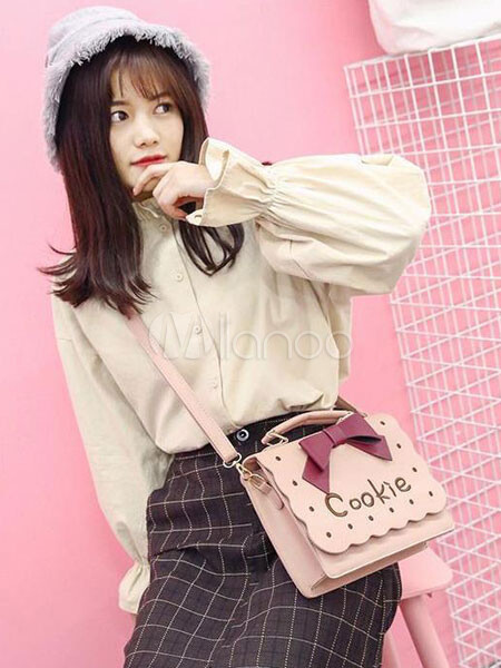  Sweet Lolita Sac à bandoulière Cookie Bow PU Lolita Bag