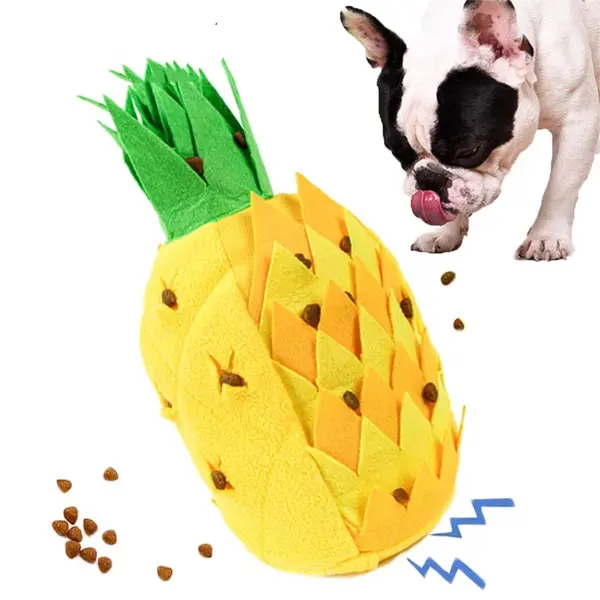1.89€ 89% de réduction|Jouets pour animaux de compagnie reniflant ananas, couverture d'entraînement pour animaux de compagnie, jouets de puzzle, coussin d'entraînement, couverture d'activité, trucs d'alimentation pour chien | AliExpress