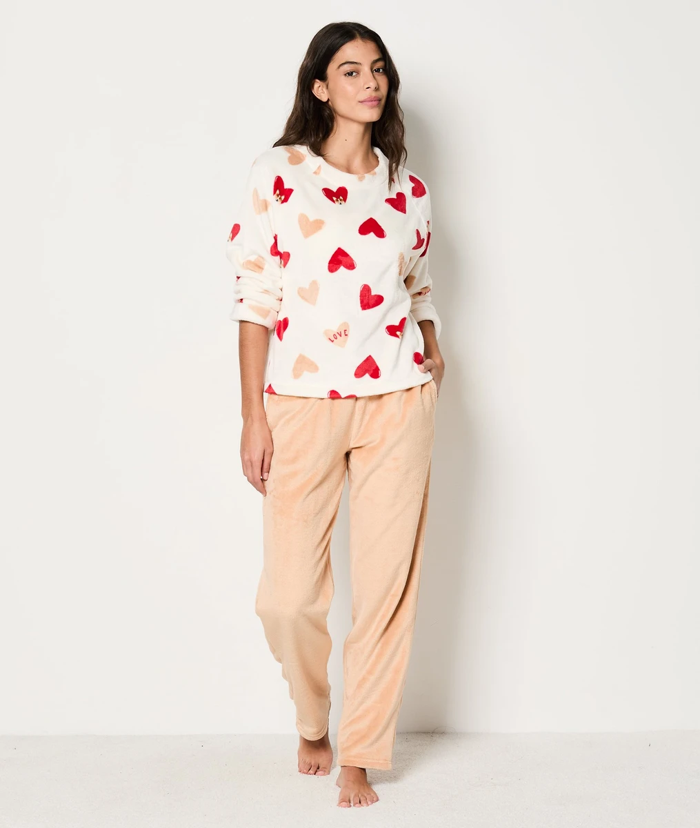 Ensemble 2 pièces de pyjamas polaire
