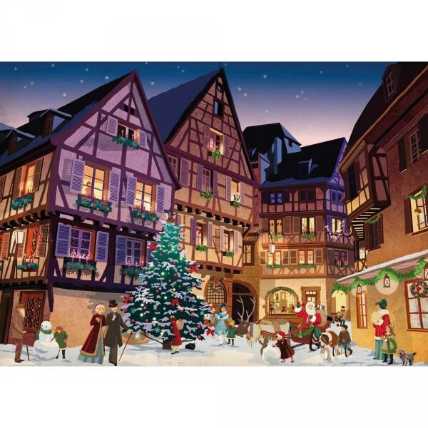 Puzzle 1000 pièces : Noël au village 