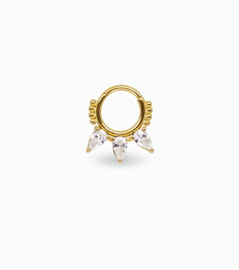 Piercing hélix acier chirurgical - bijoux cailloux