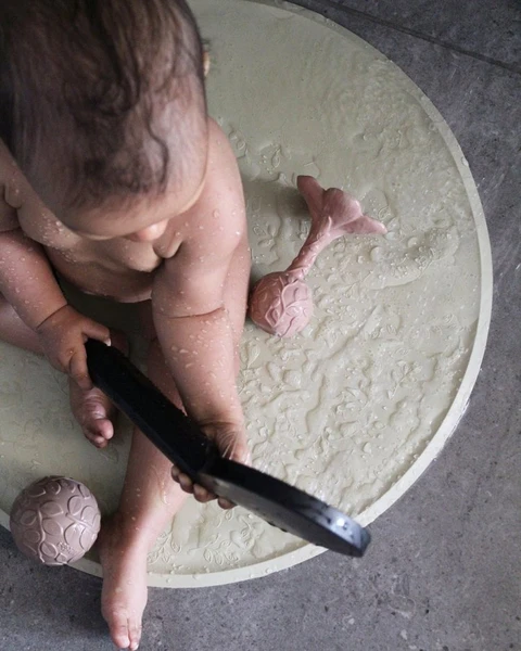 Tapis de Bain en Caoutchouc Naturel - Sage