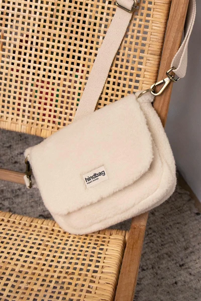 Teddy Crossbody Handbag in Arctic White- Margault 🌈