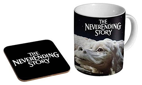 The Neverending Story Falcor Tasse à café en céramique + sous-verre Coffret cadeau