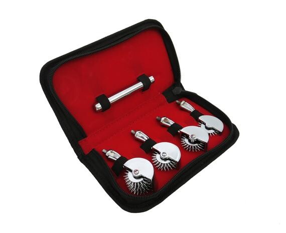 Pinwheel Set - Wartenburg - Heavy Duty BDSM Kit with Five Pieces and Case - Heavy Duty - Kinky Sex Toys for Submission and Sensation Play
