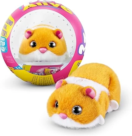 Pets Alive Hamster Mania by ZURU, Orange Hamster, Pet Nurture, Peluche, Real Alive, 20+ Sons interactifs, Animal électronique, (Orange)