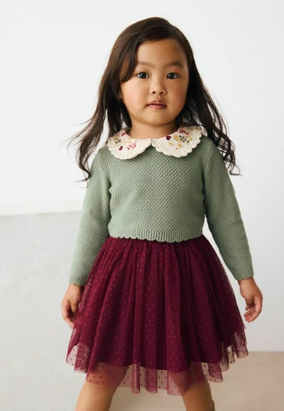 REGULAR FIT SET - Pullover - green red