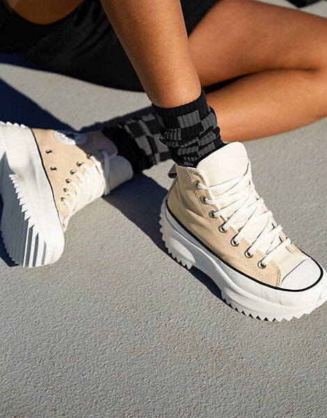Converse - Run Star - Baskets style randonnée en cuir - Neutre