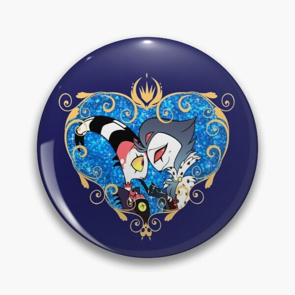 Helluva Boss Stolas et cadre coeur Blitzo | Badge