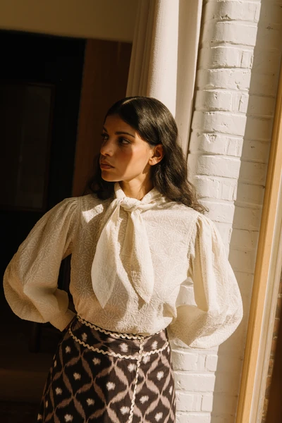 Blouse Solène - Jacquard Crème