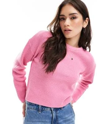 ONLY - Pull ras de cou en maille - Rose