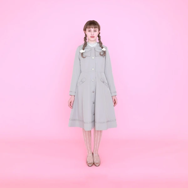 Springリボンカラーコート(Spring Ribbon collar coat)-Emily Temple cute official online shop