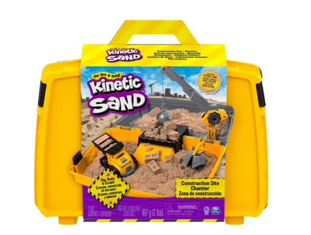 Kinetic Sand - Mallette de Construction - Sable magique à modeler