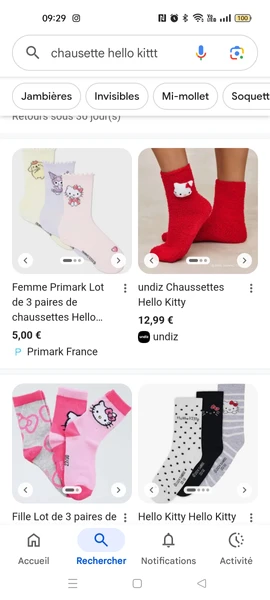 Chaussettes hello kitty