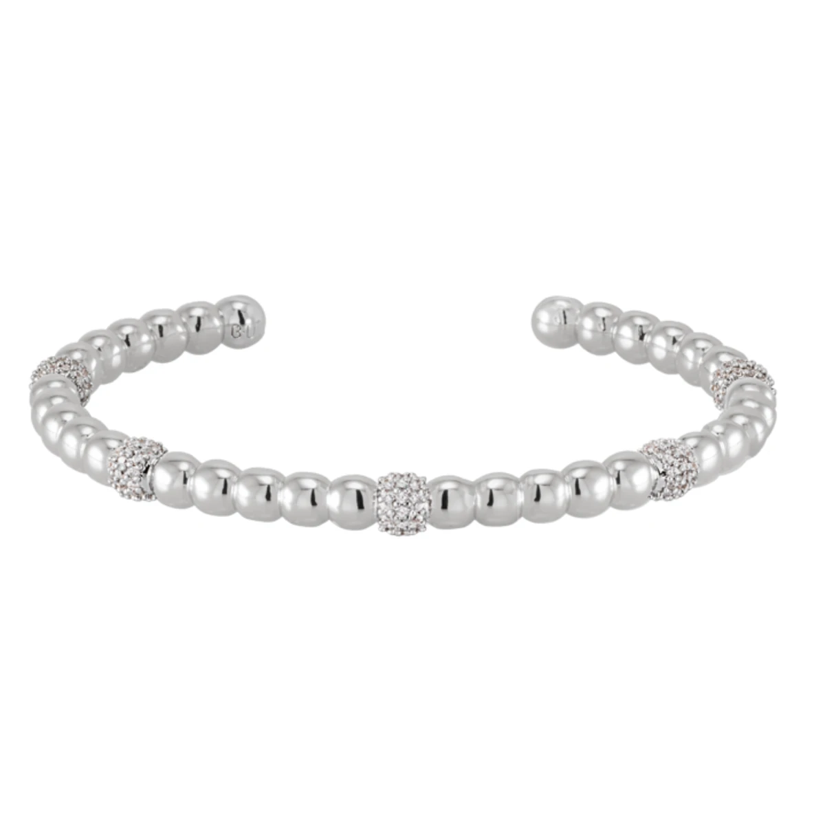 Jonc Lumi Pearl - Argent Bangle up