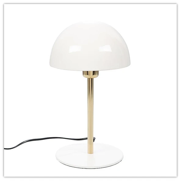Lampe blanche doré 