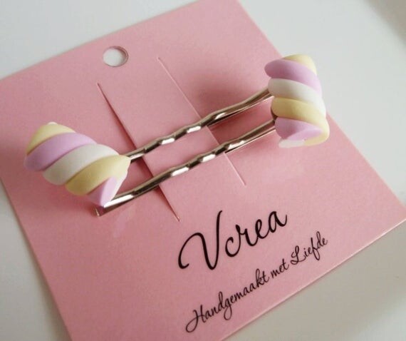 Marshmallow Hair Pins