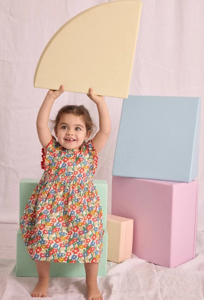 Robe avec bloomer imprimés en coton BIO GOTS