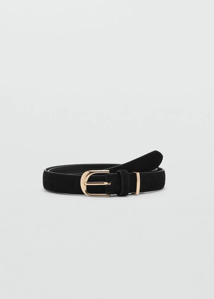 Ceinture cuir boucle - Femme | MANGO France métropolitaine