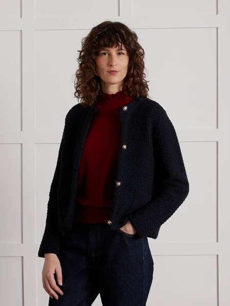 Cardigan veste effet tweed femme