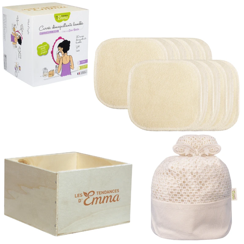 Lot de cotons démaquillant lavables - Lot coton réutilisable